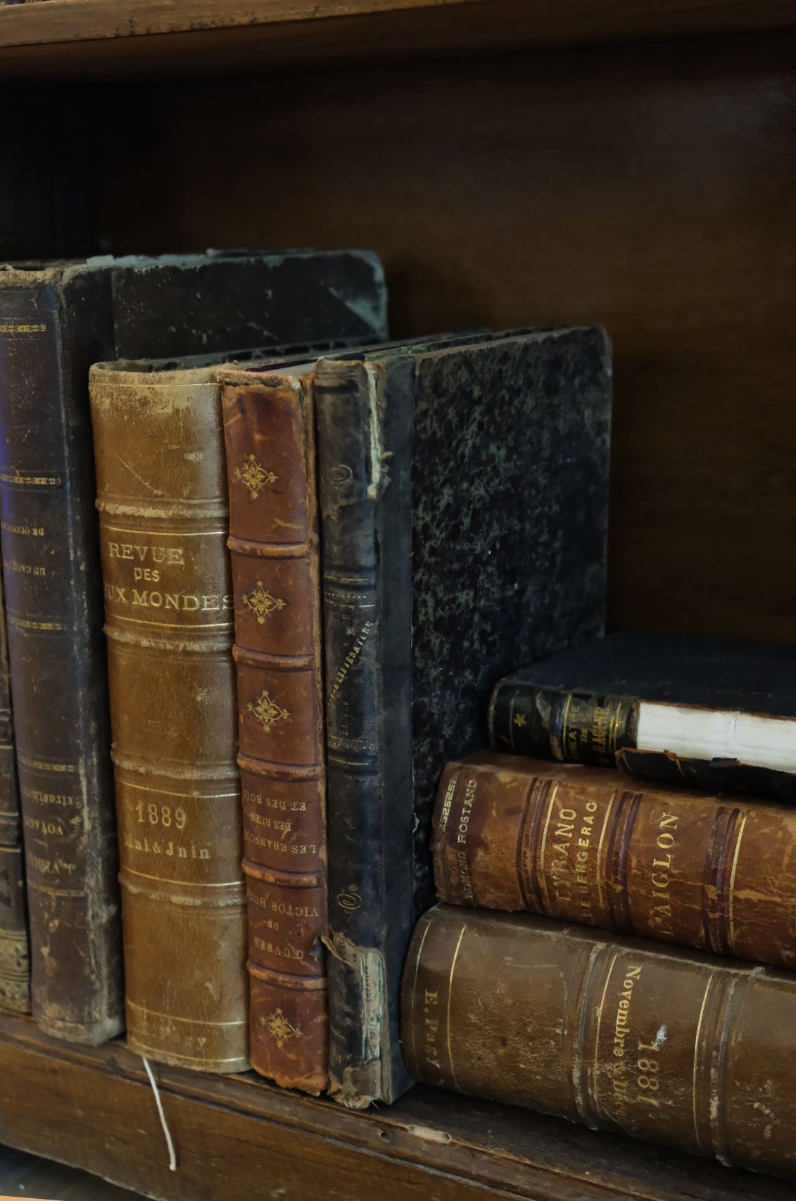 Open book with marbled paper