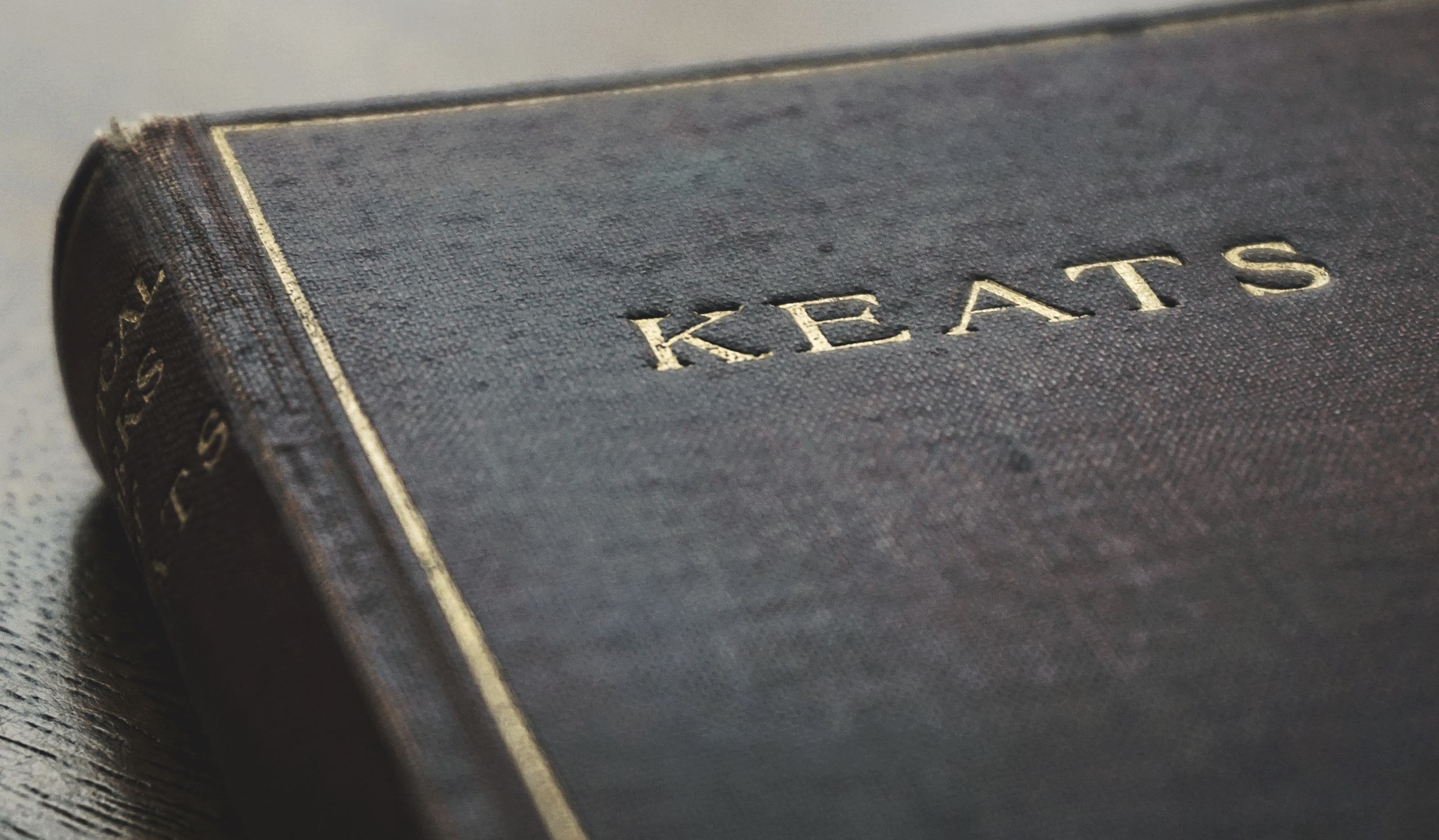 Green leather book with gold embossing